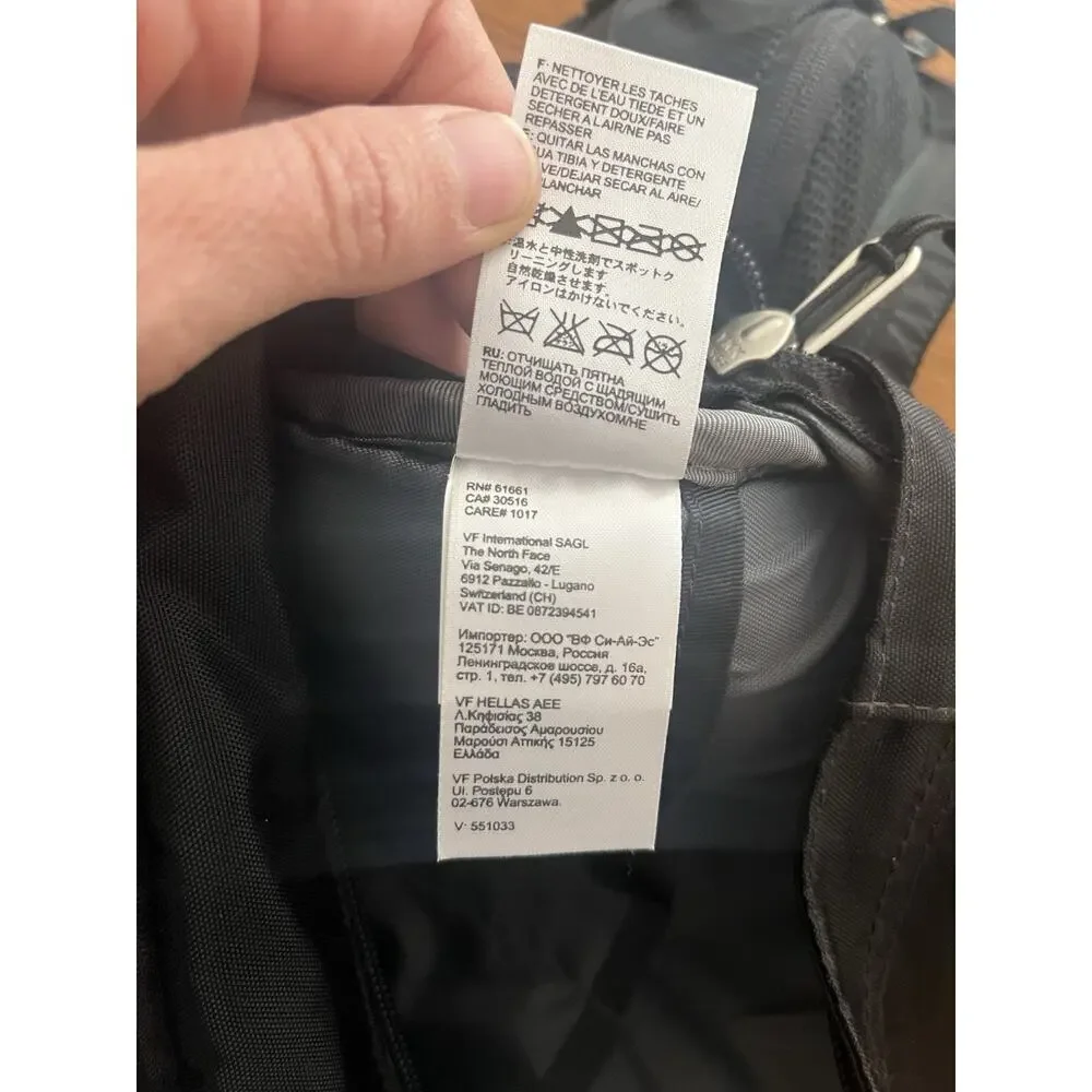 The North Face Black Lumbar Pack Waist Sling Hiking Travel Fanny Pack EUC